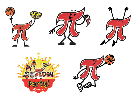 Sticker Sheet - Pi Guys & Party Logo